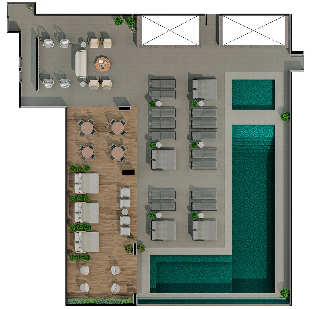 Manhattan - Cimes Construtora - Pilotis