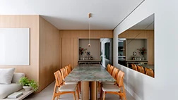 Apartamento decorado: sala de jantar